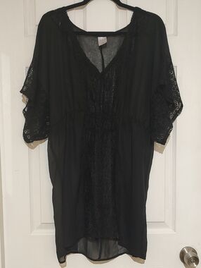 Black Sheer Bathing Suit Cover